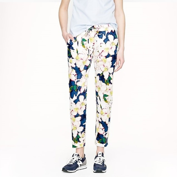 J. Crew Pants - J. Crew Drawstring Pant in Cove Floral
